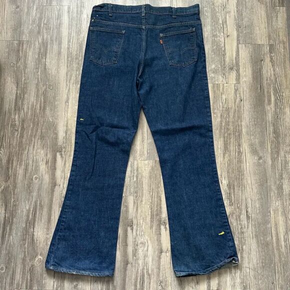 Vintage 70s Levi's 646-0217 Flared Bellbottoms Denim Jeans Size 40x33